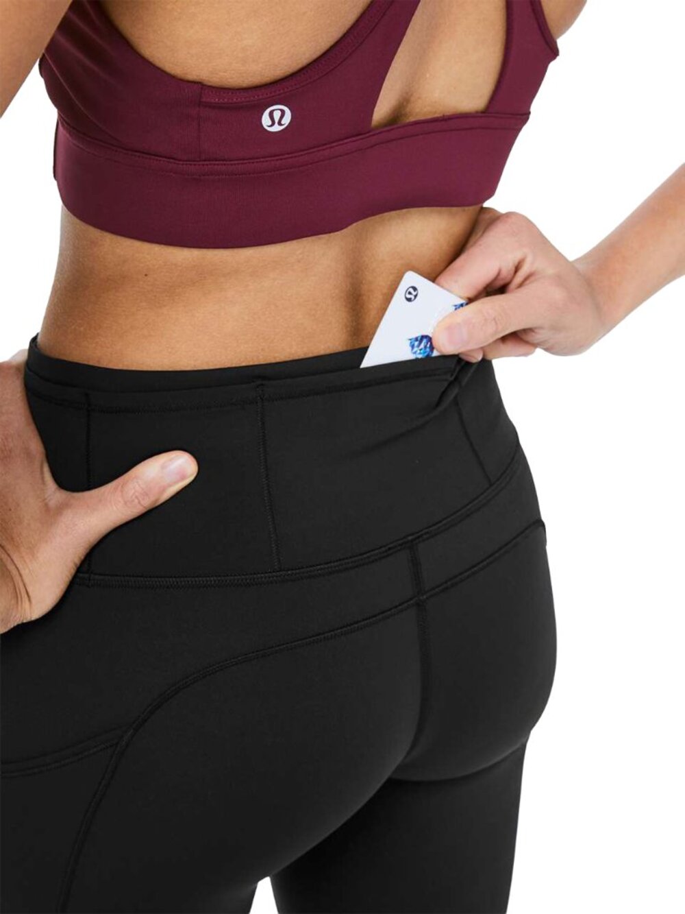 Lululemon Fast & Free 7/8 Tight II 25" Nulux Leggings 4 Black W5BXQS - Picture 7 of 15